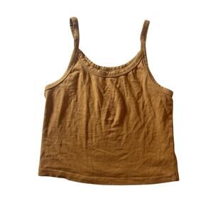 ARQ Women's Cropped Tank Top in Brown Size Small